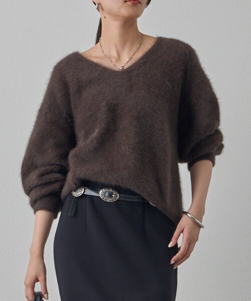 FURカシミヤVニット（ニット/セーター）｜LOUNGEDRESS（ラウンジドレス