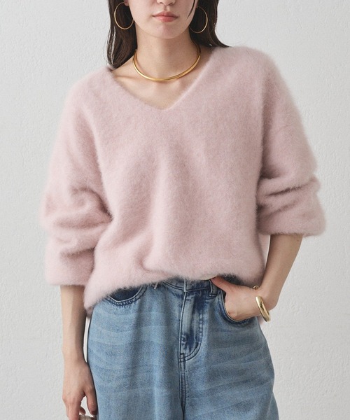 【新品未使用】LOUNGEDRESS FURカシミヤVニット FURカシミヤVニット（ニット/セーター）｜LOUNGEDRESS（ラウンジ