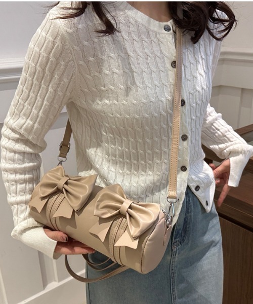 Mejoul(メジュール)の「ダブルリボンミニ ショルダー ボストンバッグ(ボストンバッグ・レディース・シルバー/ホワイト/ブラック/ベージュ・F)」の17枚目の写真