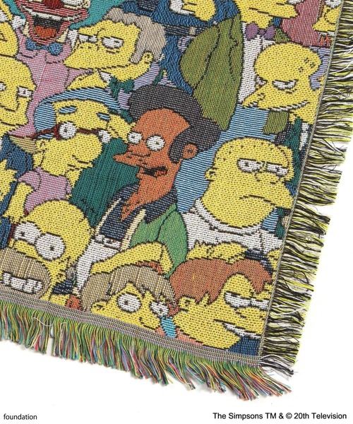 The Simpsons／BAYFLOW】ジャガードケット96×168（ラグ/マット