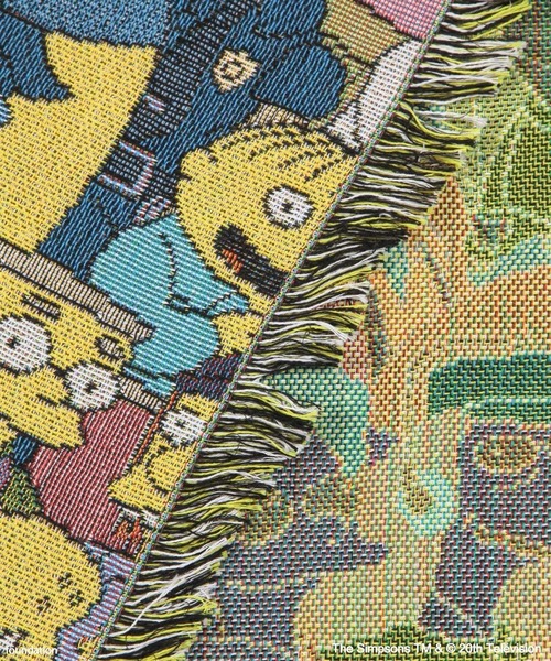 The Simpsons／BAYFLOW】ジャガードケット96×168（ラグ/マット