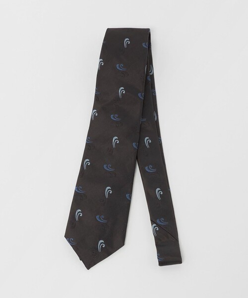 UNITED ARROWS（ユナイテッドアローズ）の「ウェーブ ジャガード ネクタイ（ネクタイ・メンズ・ダークブラウン/ネイビー・FREE）」の2枚目の写真