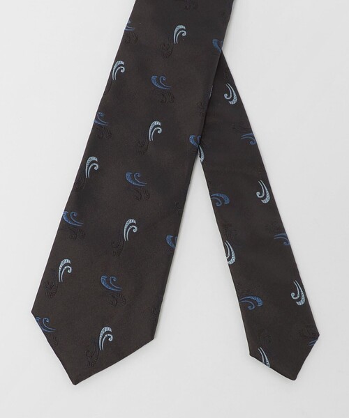 UNITED ARROWS（ユナイテッドアローズ）の「ウェーブ ジャガード ネクタイ（ネクタイ・メンズ・ダークブラウン/ネイビー・FREE）」の3枚目の写真