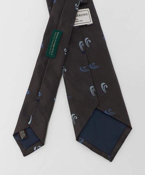 UNITED ARROWS（ユナイテッドアローズ）の「ウェーブ ジャガード ネクタイ（ネクタイ・メンズ・ダークブラウン/ネイビー・FREE）」の4枚目の写真