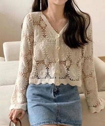 着まわし力抜群の夏服クロシェUVカットカーデ