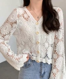着まわし力抜群の夏服クロシェUVカットカーデ
