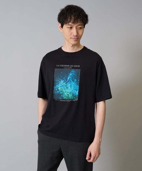 a.v.v(アーヴェヴェ)の「【接触冷感】フォトグラファーコラボワイドシルエットカットソー HIDEYUKI SUTO(Tシャツ/カットソー・メンズ・ライトグレー/ブラック・50/48/46)」の3枚目の写真