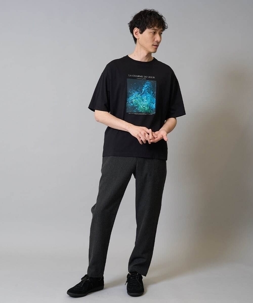 a.v.v(アーヴェヴェ)の「【接触冷感】フォトグラファーコラボワイドシルエットカットソー HIDEYUKI SUTO(Tシャツ/カットソー・メンズ・ライトグレー/ブラック・50/48/46)」の5枚目の写真