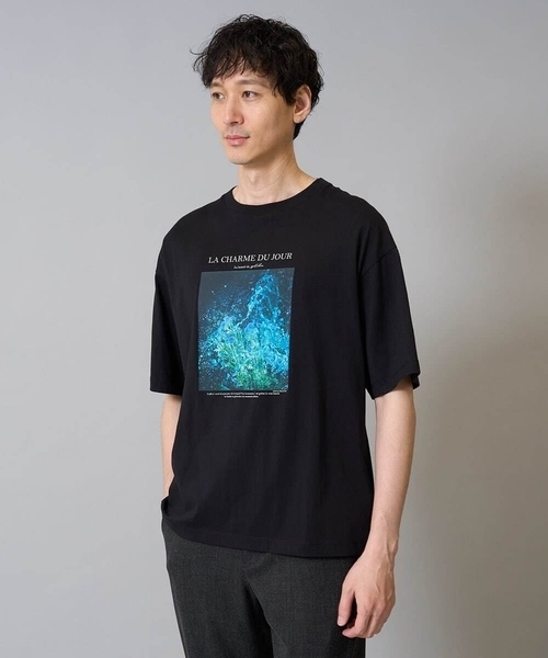 a.v.v(アーヴェヴェ)の「【接触冷感】フォトグラファーコラボワイドシルエットカットソー HIDEYUKI SUTO(Tシャツ/カットソー・メンズ・ライトグレー/ブラック・50/48/46)」の10枚目の写真