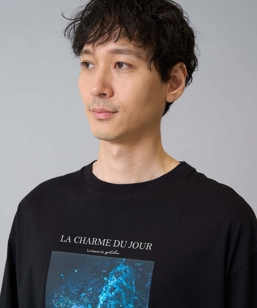 a.v.v(アーヴェヴェ)の「【接触冷感】フォトグラファーコラボワイドシルエットカットソー HIDEYUKI SUTO(Tシャツ/カットソー・メンズ・ライトグレー/ブラック・50/48/46)」の14枚目の写真
