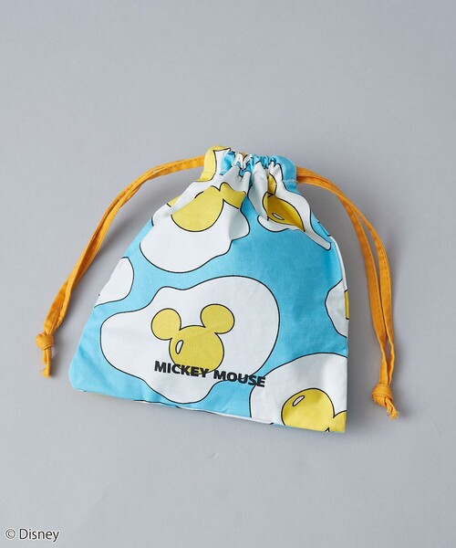 coen（コーエン）の「【MICKEY(ミッキー) / 別注】プリント巾着ポーチ（ポーチ・レディース・その他1/ライトブルー/ライトピンク・FREE）」の3枚目の写真