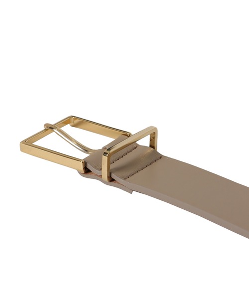 新品　【MAISON BOINET/メゾンボワネ】スクエアゴールドバックルベルト MAISON BOINET / gold square belt(ゴールドスクエアバックル