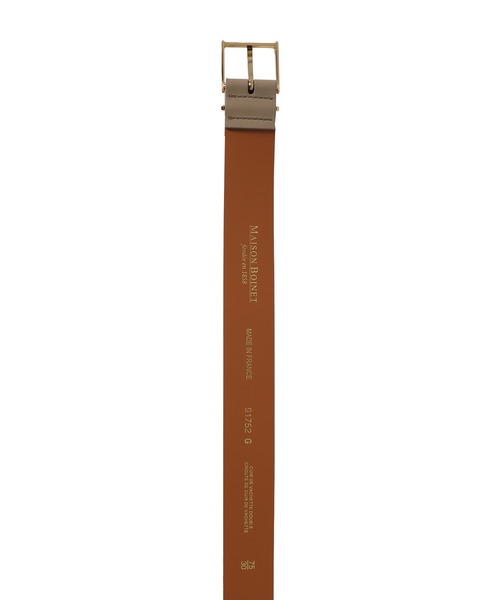 新品　【MAISON BOINET/メゾンボワネ】スクエアゴールドバックルベルト MAISON BOINET / gold square belt(ゴールドスクエアバックル
