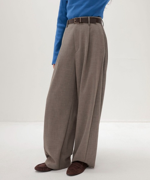 MAISON BOINET（メゾンボワネ）の「MAISON BOINET / gold square belt(ゴールドスクエアバックルベルト 91752G)（ベルト・レディース・ベージュ/ダークブラウン・FREE）」の10枚目の写真