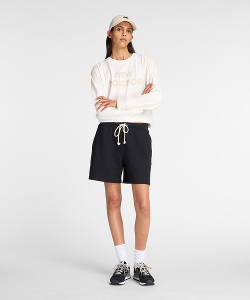NEW BALANCE（ニューバランス）の「リラックスロングスリーブTシャツ（Tシャツ/カットソー・レディース・オフホワイト/ベビーピンク/ダークグレー・SMALL/MEDIUM/LARGE/X-LARGE）」の12枚目の写真