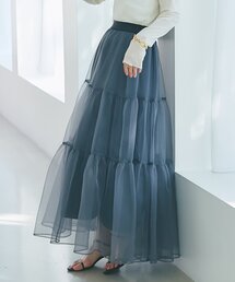 La boutique BonBon | 【好評につき復刻！】シアーオーガンジーティアードスカート(スカート)