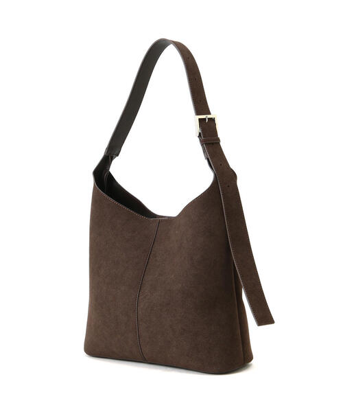NATURAL BEAUTY BASIC（ナチュラルビューティーベーシック）の「◇グレインホーボーバッグ（ショルダーバッグ・レディース・ダークブラウン/ベージュ・ﾌﾘ-）」の5枚目の写真