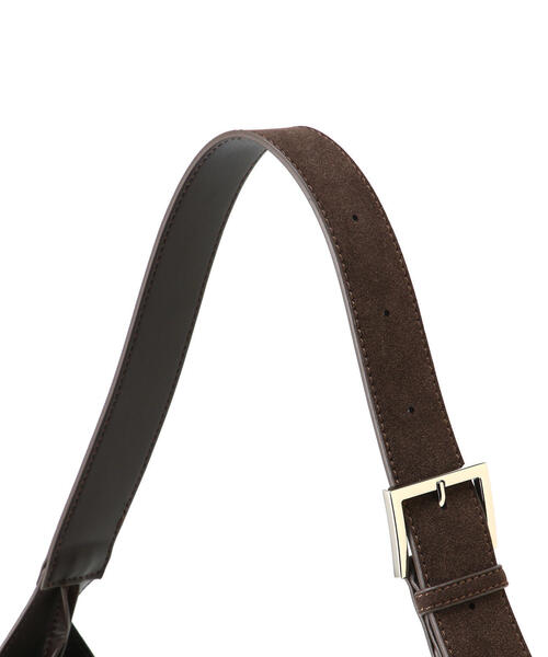 NATURAL BEAUTY BASIC（ナチュラルビューティーベーシック）の「◇グレインホーボーバッグ（ショルダーバッグ・レディース・ダークブラウン/ベージュ・ﾌﾘ-）」の6枚目の写真