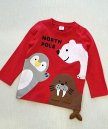 CHEEK ROOM/チークルーム 北極南極動物 ロングTシャツ