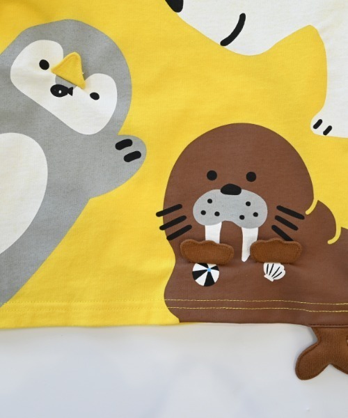 CHEEK ROOM(チークルーム)の「CHEEK ROOM/チークルーム 北極南極動物 ロングTシャツ(Tシャツ/カットソー・キッズ・イエロー/ブルー/レッド・80cm/90cm/100cm/110cm/120cm/130cm)」の13枚目の写真