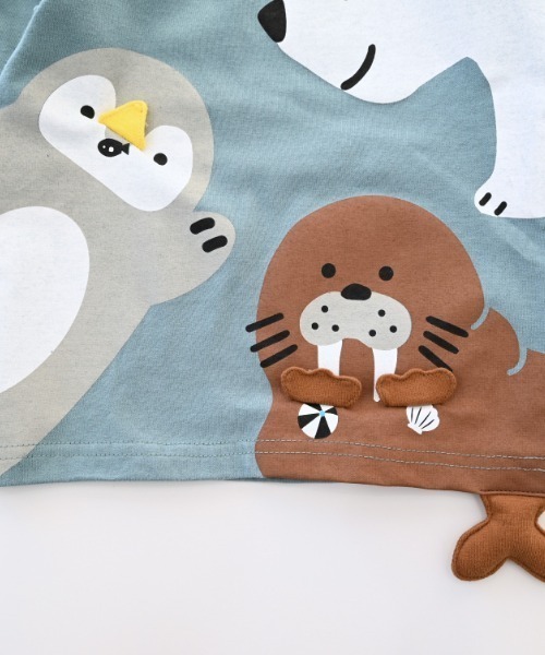 CHEEK ROOM(チークルーム)の「CHEEK ROOM/チークルーム 北極南極動物 ロングTシャツ(Tシャツ/カットソー・キッズ・イエロー/ブルー/レッド・80cm/90cm/100cm/110cm/120cm/130cm)」の16枚目の写真