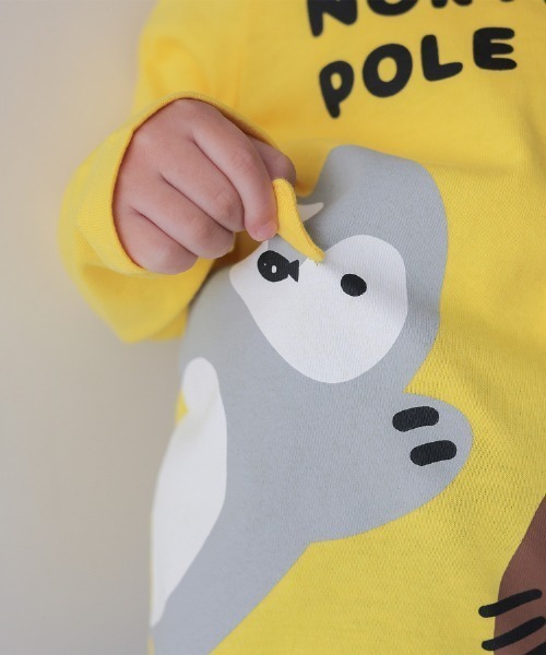 CHEEK ROOM(チークルーム)の「CHEEK ROOM/チークルーム 北極南極動物 ロングTシャツ(Tシャツ/カットソー・キッズ・イエロー/ブルー/レッド・80cm/90cm/100cm/110cm/120cm/130cm)」の8枚目の写真