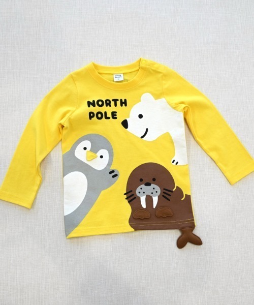 CHEEK ROOM(チークルーム)の「CHEEK ROOM/チークルーム 北極南極動物 ロングTシャツ(Tシャツ/カットソー・キッズ・イエロー/ブルー/レッド・80cm/90cm/100cm/110cm/120cm/130cm)」の20枚目の写真
