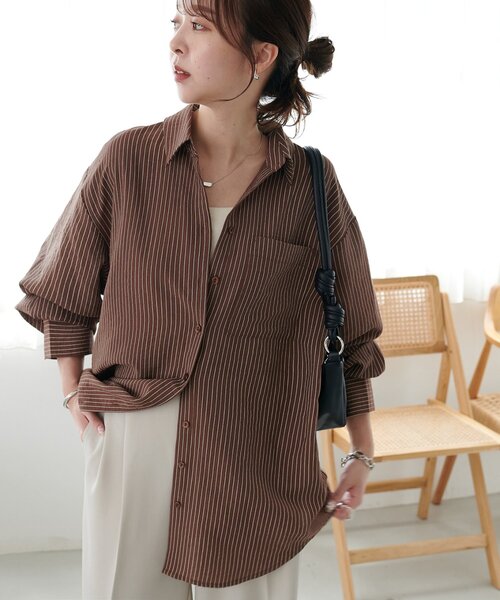 配色ストライプシャツ（シャツ/ブラウス）｜DISCOAT（ディスコート）の