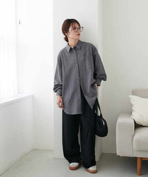 配色ストライプシャツ（シャツ/ブラウス）｜DISCOAT（ディスコート）の