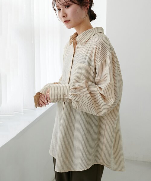 配色ストライプシャツ（シャツ/ブラウス）｜DISCOAT（ディスコート）の