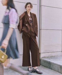 SNIDEL | Sustainableハイウエストワイドパンツ(その他パンツ)