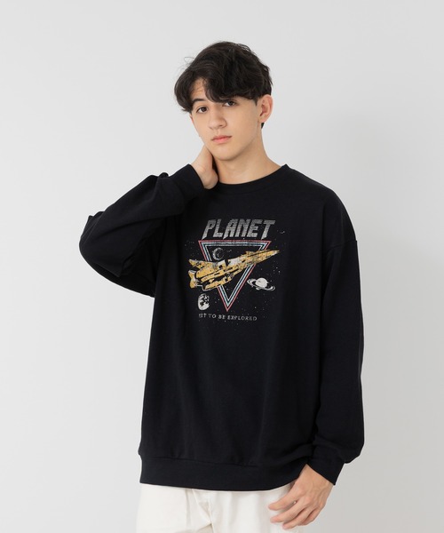 JAM & LINK(ジャムアンドリンク)の「プリント裏毛トレーナー(スウェット・レディース・D/C/A/B・LARGE/MEDIUM)」の2枚目の写真