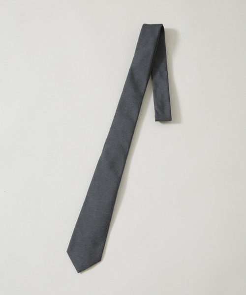NANO universe(ナノユニバース)の「京都西陣ウォッシャブルメランジソリッドネクタイ(ネクタイ・メンズ・チャコール・FREE)」の2枚目の写真