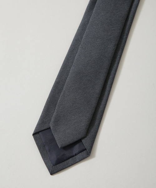NANO universe(ナノユニバース)の「京都西陣ウォッシャブルメランジソリッドネクタイ(ネクタイ・メンズ・チャコール・FREE)」の5枚目の写真