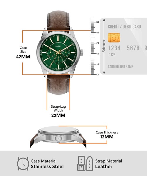 FOSSIL(フォッシル)の「フォッシル 腕時計 メンズ アナログ レザー FS6137(アナログ腕時計・メンズ・ブラウン・FREE)」の5枚目の写真