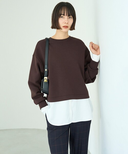 UNFILO（アンフィーロ）の「シャツコンビ レイヤードＴ（Tシャツ/カットソー・レディース・ホワイト系3/スカイブルー系1・XX-LARGE/X-LARGE）」の9枚目の写真