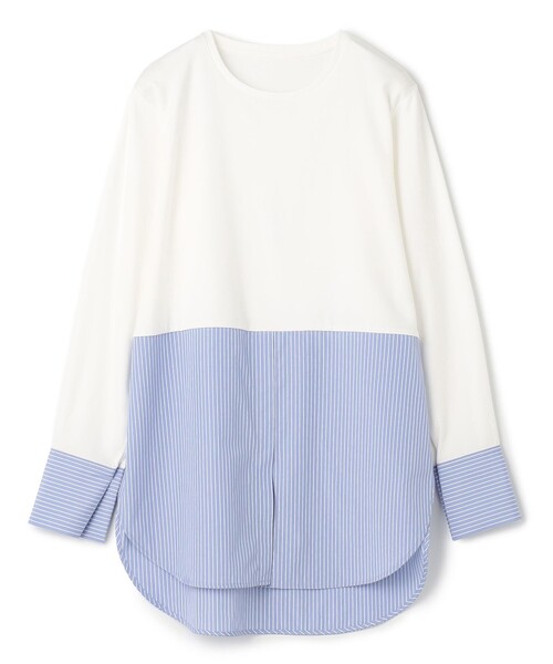 UNFILO（アンフィーロ）の「シャツコンビ レイヤードＴ（Tシャツ/カットソー・レディース・ホワイト系3/スカイブルー系1・XX-LARGE/X-LARGE）」の21枚目の写真