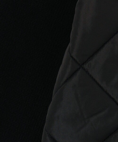 MICO COULIER（ミコクリエ）の「中綿×ニット切替ノーカラージャケット（ブルゾン・レディース・ブラック/ネイビー/ベージュ・38）」の13枚目の写真