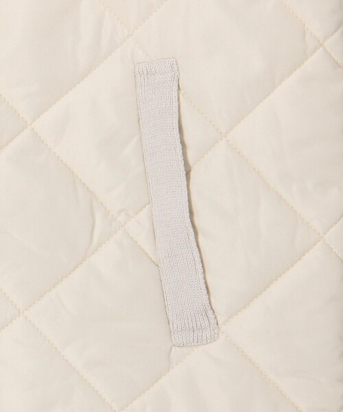 MICO COULIER（ミコクリエ）の「中綿×ニット切替ノーカラージャケット（ブルゾン・レディース・ブラック/ネイビー/ベージュ・38）」の10枚目の写真