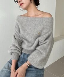 カプリシューレマージュ 変形ニット 変形ドルマンニット フリーサイズ グレー CAPRICIEUX LE'MAGE｜カプリシュレマージュのニット/セーター