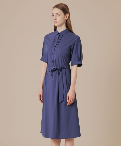 MACKINTOSH LONDON(マッキントッシュ ロンドン)の「コットンナイロンストレッチワンピース(ワンピース・レディース・ベージュ/ライトブルー・38/40)」の7枚目の写真