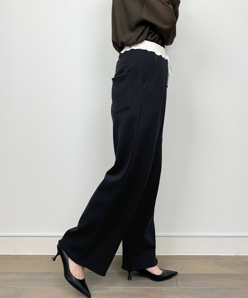 DIARIUM（ディアリウム）の「【日本製】配色スウェットパンツ（その他パンツ・レディース・ブラック/グレー・M）」の4枚目の写真