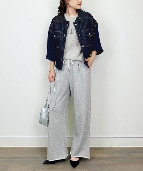 DIARIUM（ディアリウム）の「【日本製】配色スウェットパンツ（その他パンツ・レディース・ブラック/グレー・M）」の18枚目の写真