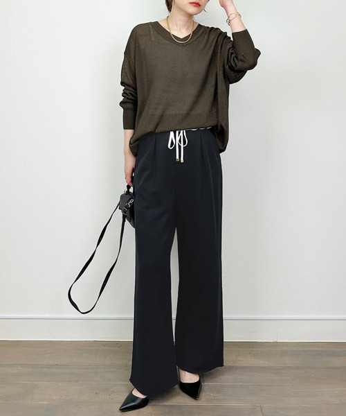 DIARIUM（ディアリウム）の「【日本製】配色スウェットパンツ（その他パンツ・レディース・ブラック/グレー・M）」の7枚目の写真