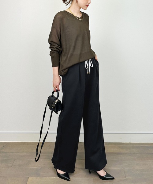 DIARIUM（ディアリウム）の「【日本製】配色スウェットパンツ（その他パンツ・レディース・ブラック/グレー・M）」の8枚目の写真