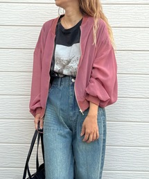Q | ニュアンスカラーブルゾン(ブルゾン)