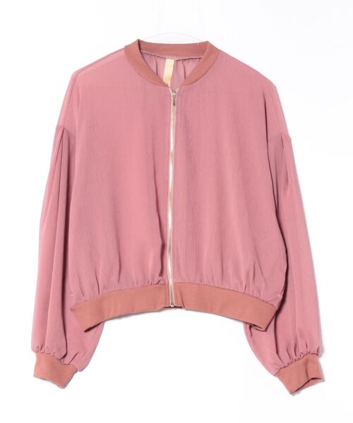 Q(キュー)の「ニュアンスカラーブルゾン(ブルゾン・レディース・ベージュ系その他/ピンク/カーキ・MEDIUM)」の11枚目の写真