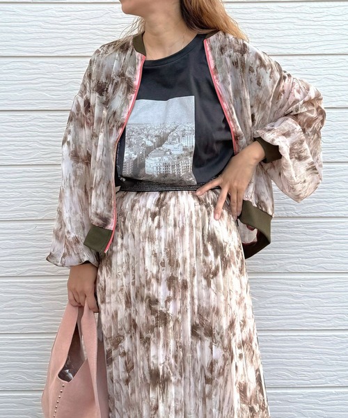 Q(キュー)の「ニュアンスカラーブルゾン(ブルゾン・レディース・ベージュ系その他/ピンク/カーキ・MEDIUM)」の20枚目の写真