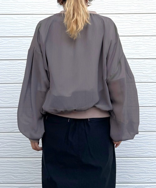 Q(キュー)の「ニュアンスカラーブルゾン(ブルゾン・レディース・ベージュ系その他/ピンク/カーキ・MEDIUM)」の16枚目の写真