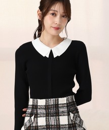 MISCH MASCH | 2025秋冬新作 ダブル襟リブニット(ニット/セーター)